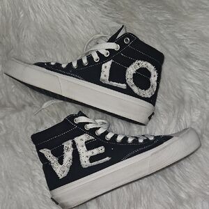 STRAYE Black and White Sneaker LaHigh-Top